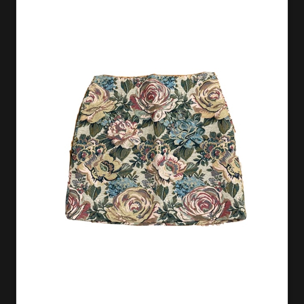 NWOT &Other Stories Floral Jacquard Mini Skirt US 4 EU 36